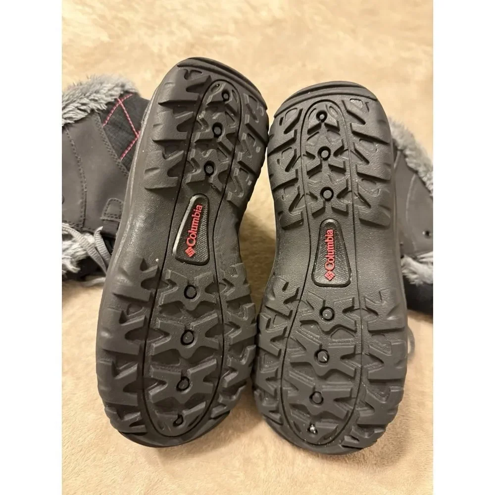 Columbia Waterproof Fur Lined Ice Maiden Youth Gray Winter Boots. Sz 4